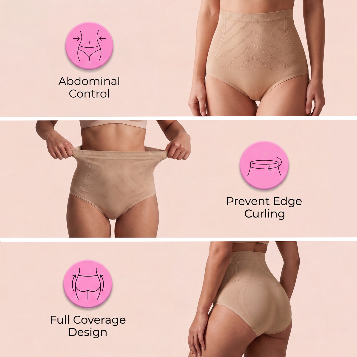 Seamless High Rise Shaping Panties | Butt Lifter & Tummy Control Shapewear for Women